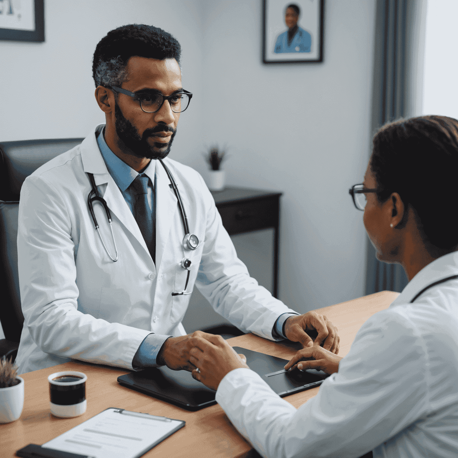 A doctor conducting a virtual consultation with a patient, representing the new telemedicine initiative in SA's health sector